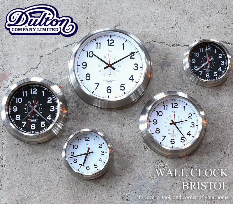 壁掛け時計 直径30cm DULTON/ダルトン Wall clock Bristol S-30 WD/BD