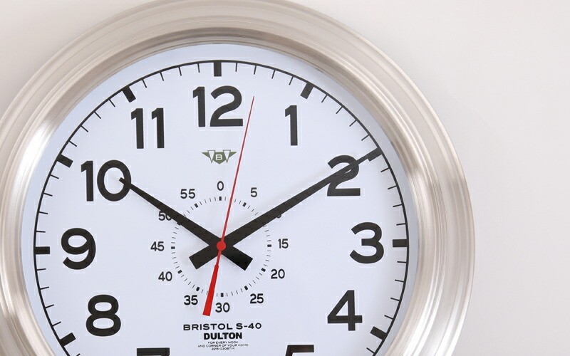 壁掛け時計 直径40cm DULTON/ダルトン Wall clock Bristol S-40 WD/BD