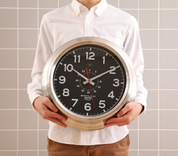 壁掛け時計 直径40cm DULTON/ダルトン Wall clock Bristol S-40 WD/BD