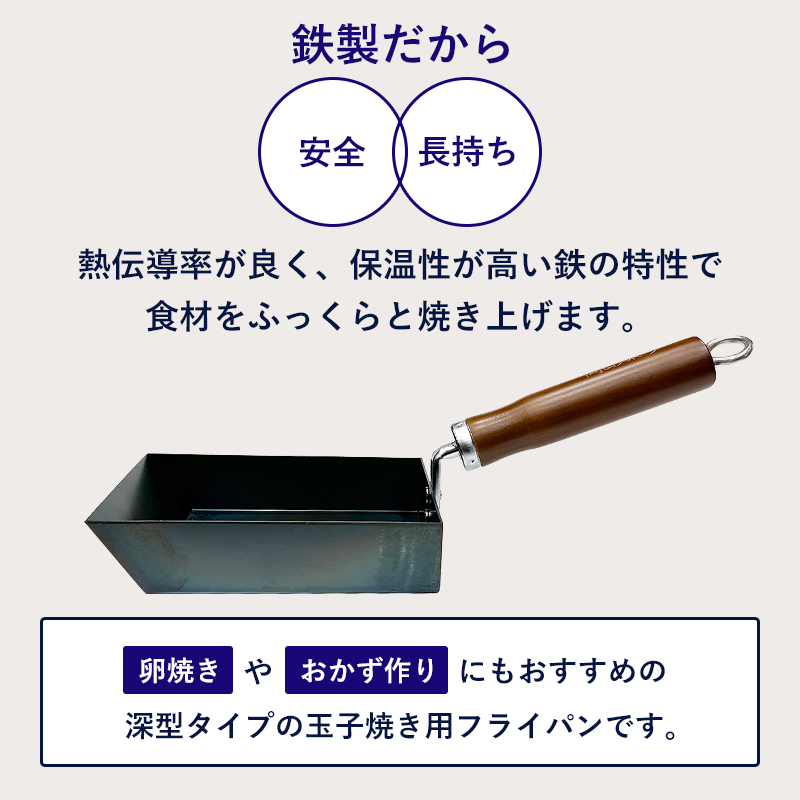 FUJITA KINZOKU 特典付 藤田金属 岡田スポーツ 鉄玉子焼12.5cm 玉子