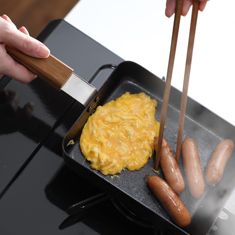 ambai アンバイ 玉子焼 角 2〜3個用 IH対応 ガス火対応 卵焼き器 卵焼き フライパン FSK-001 鉄製 鉄分 フォームレディ 日本製｜yamayuu｜10