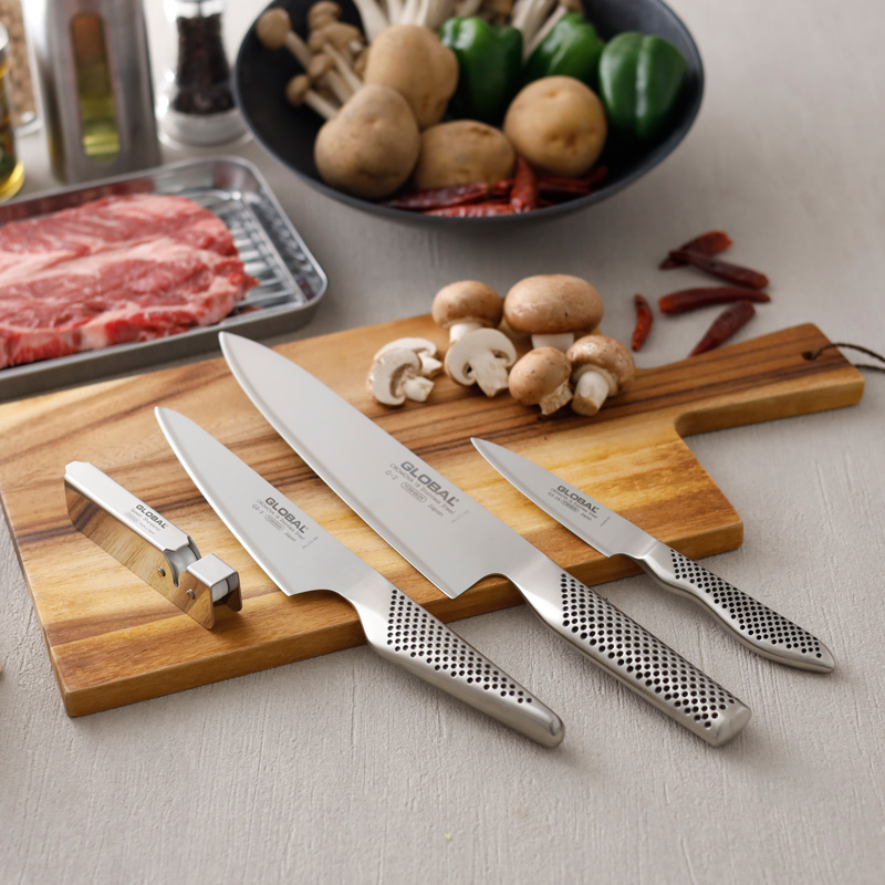 グローバル包丁 4点セット 日本製 楽天市場】【レビュー特典】 グローバル包丁 『 三徳4点セット GST-C46