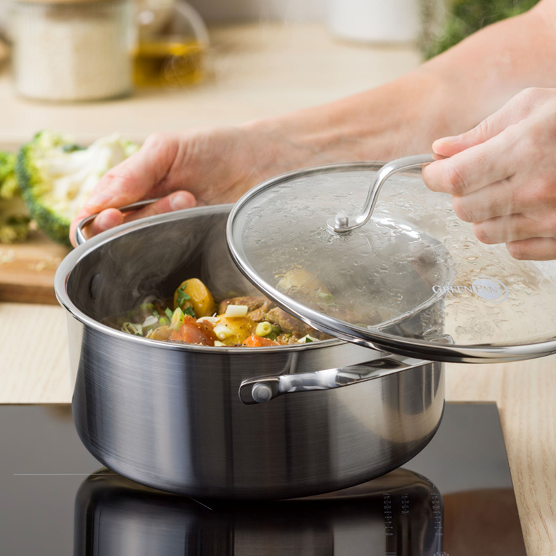 ステンレス鍋キャセロール20センチ GREEN PAN（グリーンパン） 特典付 エーペックス キャセロール 20cm