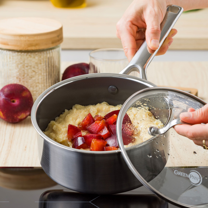 GREEN PAN（グリーンパン） 特典付 エーペックス ソースパン 18cm 片手