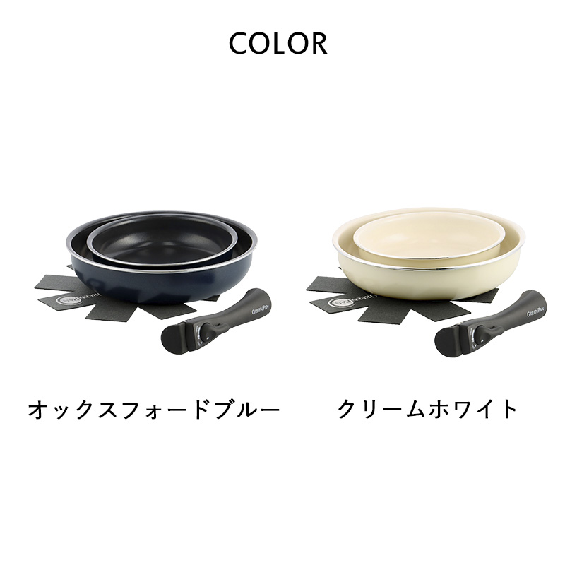 CLICK CHEF コレクションオックスフォードブルーセット4 グリーンパン公式ショップ】 【新商品】クリックシェフ 5点セット