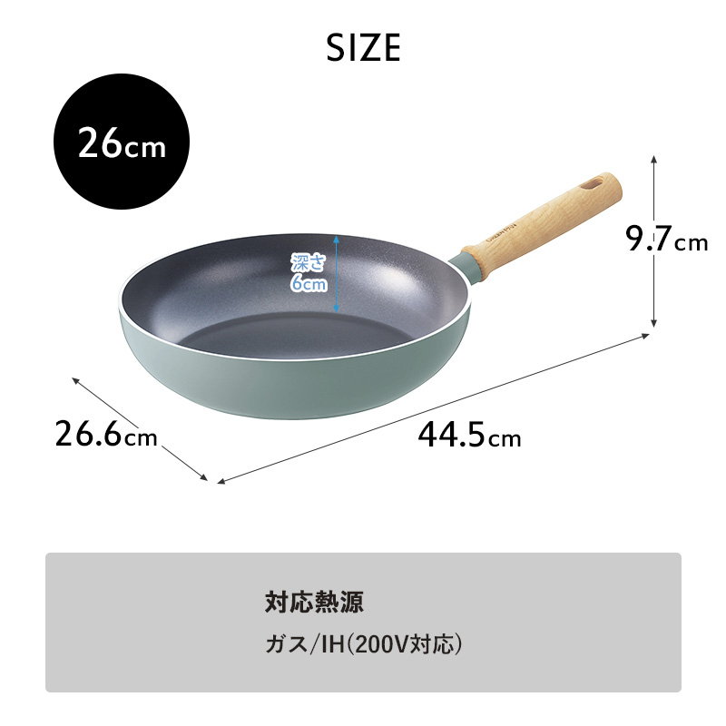 特典付 GREEN PAN グリーンパン メイフラワー フライパン 26cm