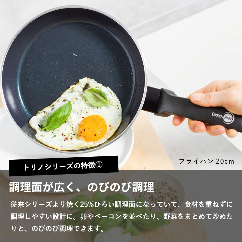 GREEN PAN（グリーンパン） 特典付 トリノ エッグパン 安全 フッ素樹脂