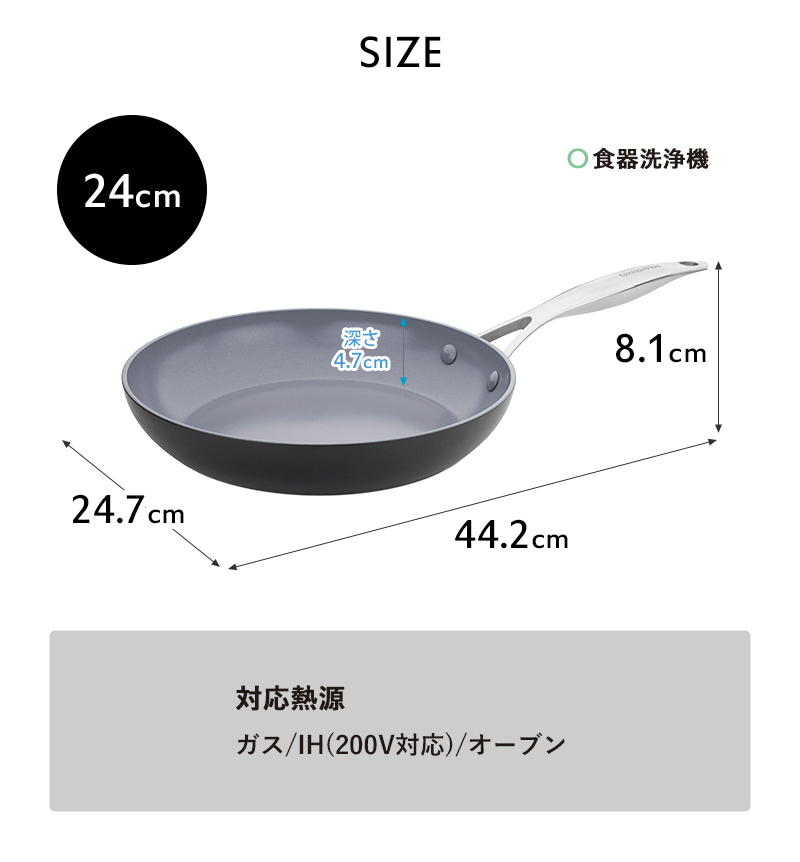 特典付 GREEN PAN グリーンパン ヴェニス プロ フライパン 24cm 安全