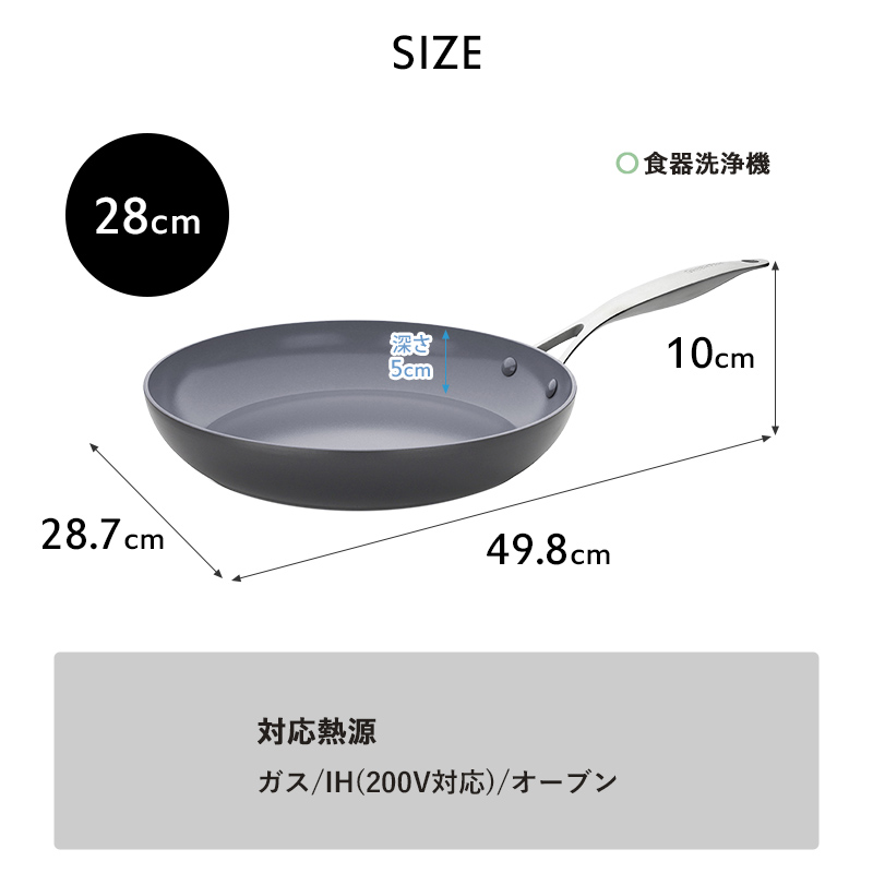 特典付 GREEN PAN グリーンパン ヴェニス プロ フライパン 28cm 安全
