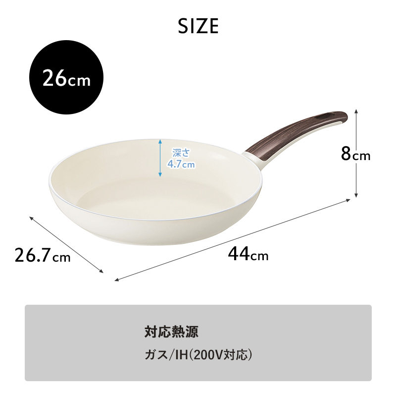 GREEN PAN（グリーンパン） ウッドビー フライパン 26cm 安全 フッ素