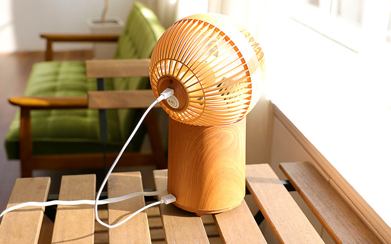 PRISMATE アロマミストファン wood PR-F014W 扇風機 超音波式加湿器