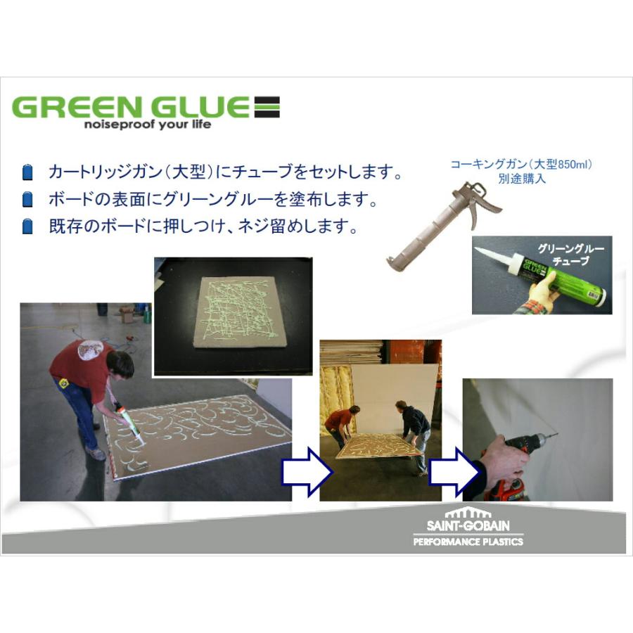 GREEN　GLUE　グリーングルー　12本入り　塗布タイプの粘弾性防音材　828ml