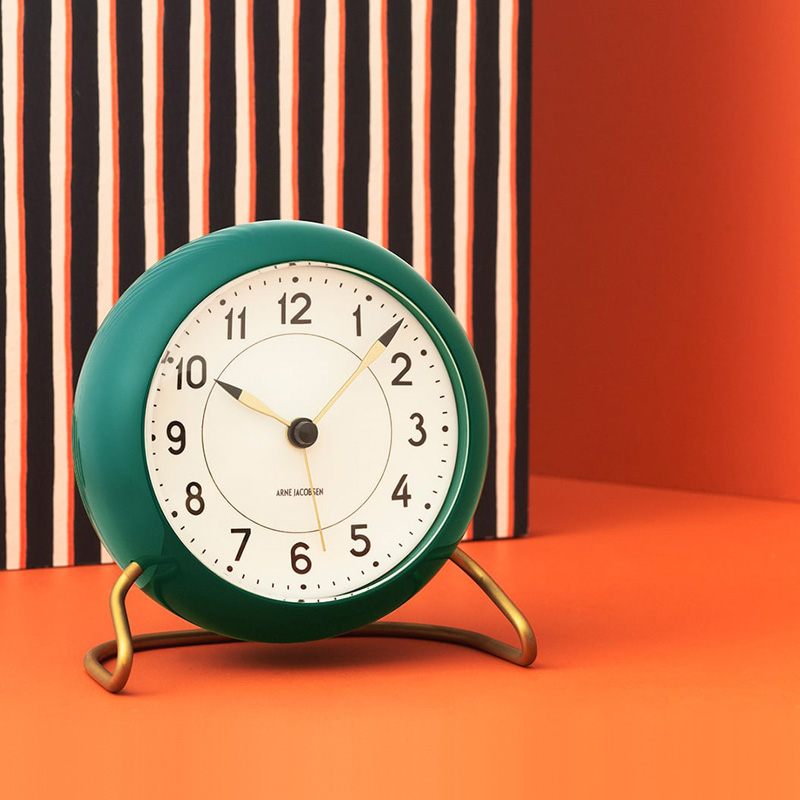 ARNE JACOBSEN アルネヤコブセンTable Clock ボルドー アルネ・ヤコブセン TableClock CITY HALL ストーンブルー | Shinc lab
