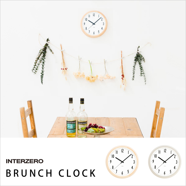 ���T�t INTERZERO �C���^�[�[�� BRUNCH CLOCK �u�����`�N���b�N ���v �|�����v CH-035GY �V���v�� �k�� ������� �C���e���A �G��