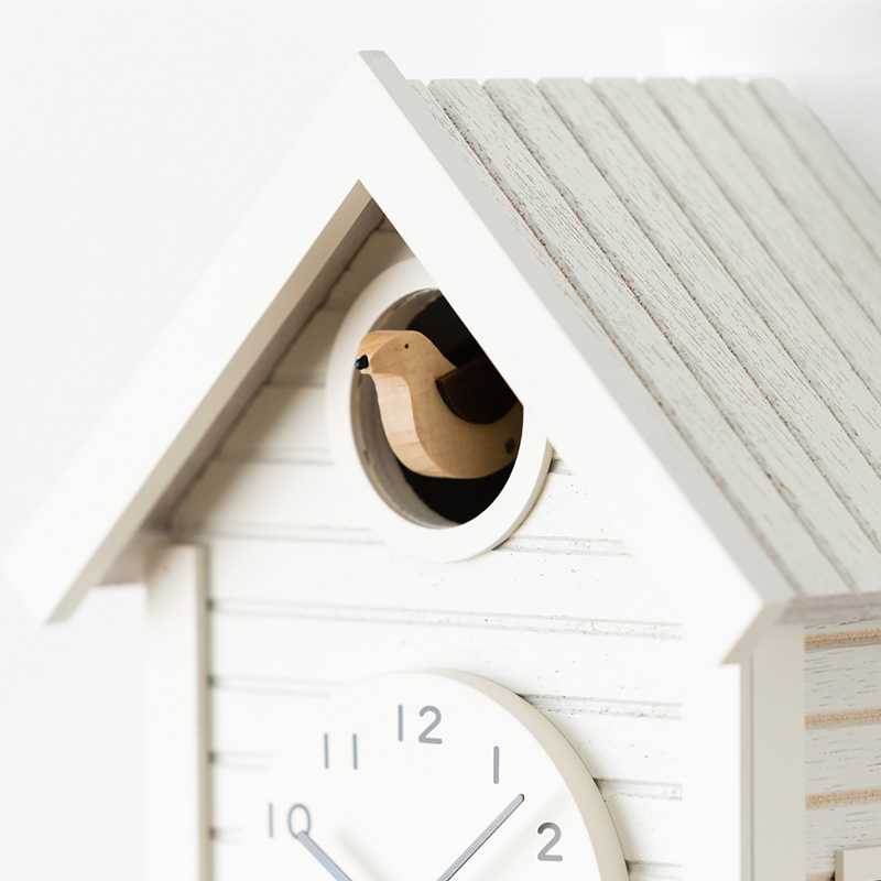 特典付 インターゼロ 鳩時計 Cuckoo CLOCK カッコークロック カッコー時計 CH-059GY CH-059WH 掛け置き兼用 北欧 鳥小屋 木製 インテリア 日本製 INTERZERO |  | 09