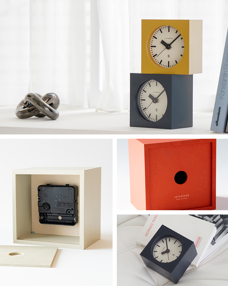 特典付 インターゼロ BLOCK DESK CLOCK ブロックデスククロック