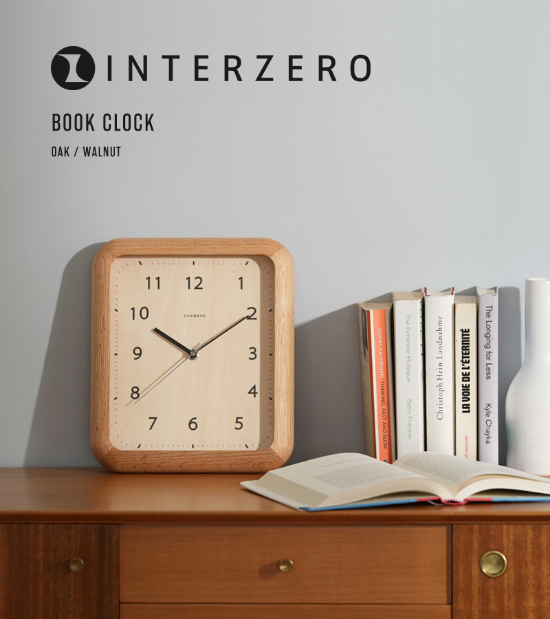 インテリア置き時計 特典付 インターゼロ BOOK CLOCK ブッククロック 壁掛け時計 置き時計