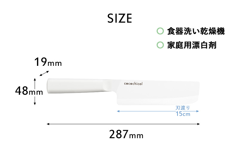 KYOCERA（京セラ） 特典付 cocochical ココチカルナイフ 15cm 菜切り