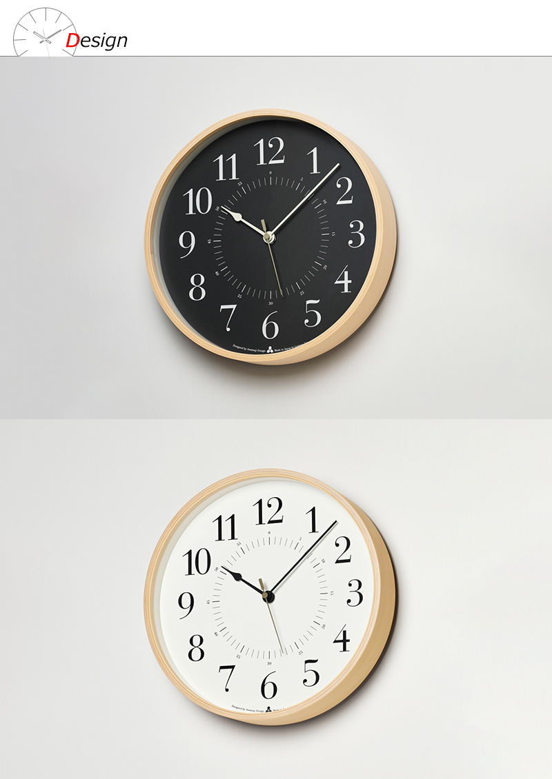 レムノス　壁掛け時計 Lemnos 特典付 レムノス Draw wall clock (ドロー ウォール