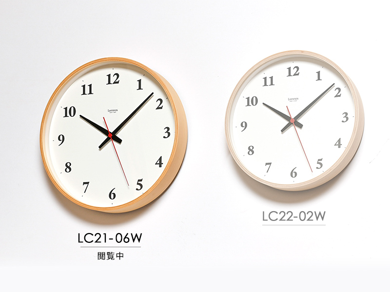 Lemnos レムノス Plywood clock プライウッド クロック LC21-06W