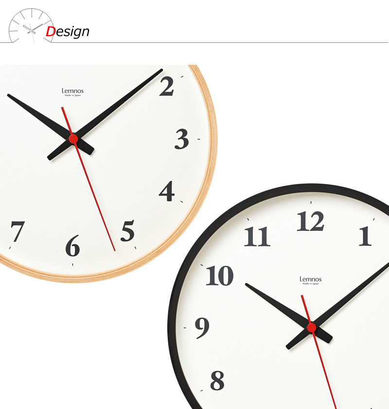 Lemnos Plywood clock LCO2-22W 壁掛け時計 Lemnos（レムノス） 特典付 Plywood clock 掛け時計 LC22-02W 時計