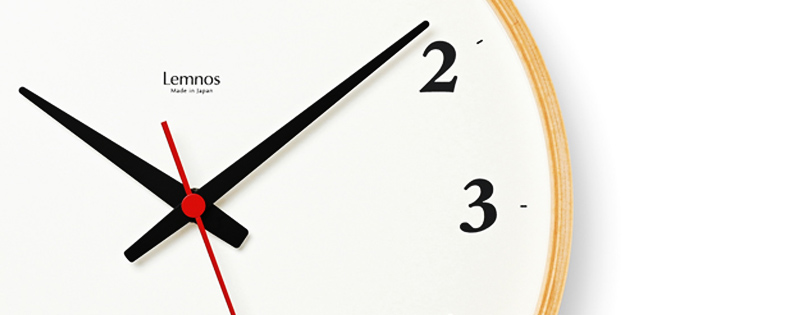 Lemnos（レムノス） 特典付 Plywood clock 掛け時計 LC22-02W 時計