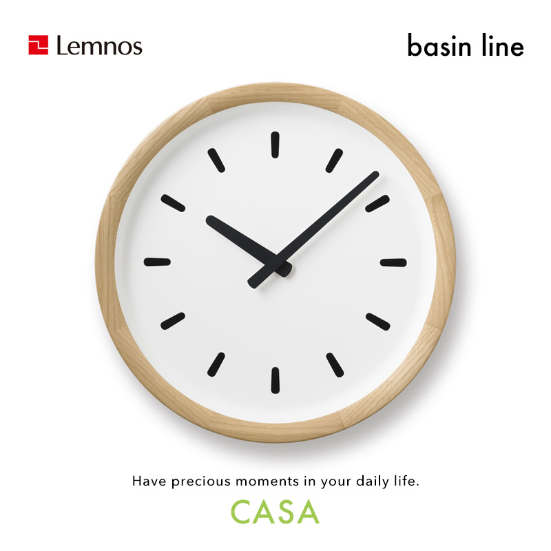 Lemnos レムノス basin line ベイスンライン 掛け時計 PIL23-05 時計