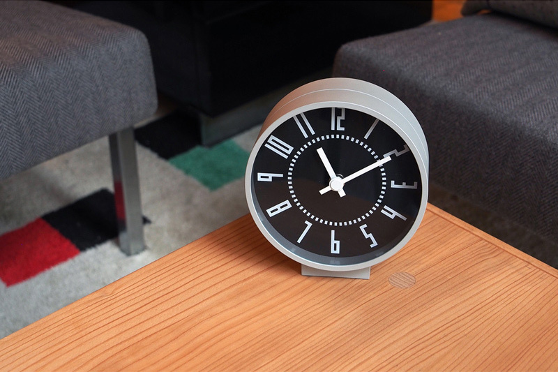 Lemnos レムノス eki clock s エキ クロック エス TIL19-08 時計 置き時計 駅時計 デスクタイプ デザイン タカタレムノス  ホワイト ブラック グレー 五十嵐威暢