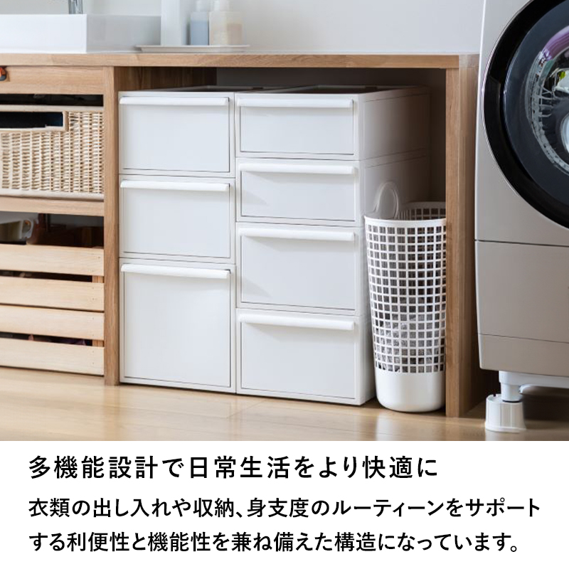 特典付 ライクイット クローゼットシステム 引出し(M) 3個組 like-it 収納ケース 押入れ CS-D2-3P | Like-it | 01
