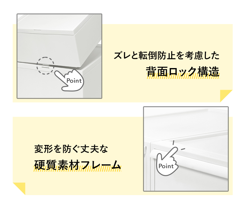 特典付 ライクイット クローゼットシステム 引出し(M) 3個組 like-it 収納ケース 押入れ CS-D2-3P | Like-it | 03