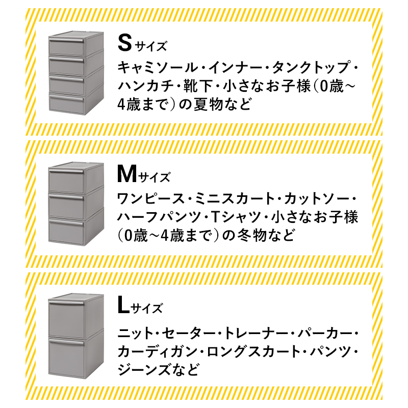 特典付 ライクイット クローゼットシステム 引出し(M) 3個組 like-it 収納ケース 押入れ CS-D2-3P | Like-it | 05