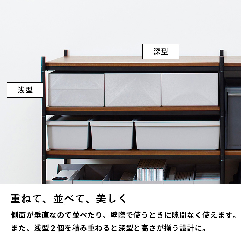 特典付 ライクイット タイディアップボックス 浅型×深型 9点セット like-it 収納ケース 収納ボックス 小物入れ 押入れ ふた付き 日本製 TDS-01 TDS-04 TDS-03の画像
