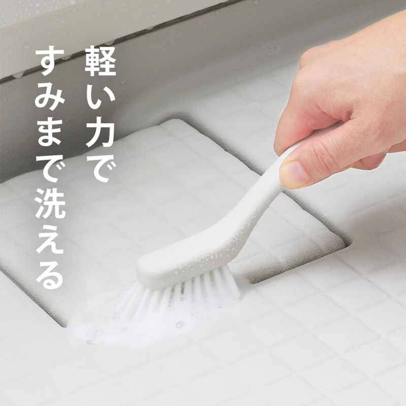 marna（マーナ） すき間や溝が洗いやすいバスブラシ W672 ホワイト