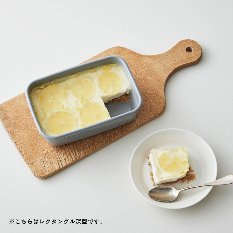 野田琺瑯 特典付 ＋グレー プラスグレー レクタングル浅型 S