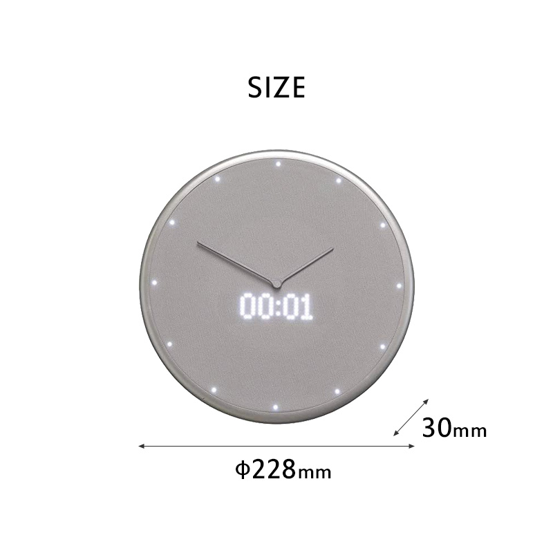Glance Clock グランスクロック 直径23cm GC-US-BLK-01 GC-US-SLV-01 掛け時計 時計 壁掛け ウォールクロック IoTクロック｜yamayuu｜07