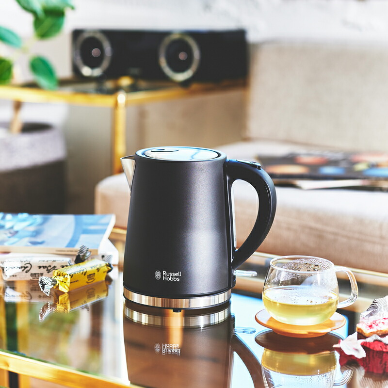 Russell Hobbs ラッセルホブス Basic Kettle 1.0L ベーシックケトル 7013JP 7013JP-BK 電気ケトル ポット 湯沸かし キッチン家電 ステンレス｜yamayuu｜04