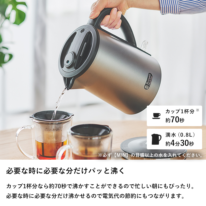 RUSSELL HOBBS（ラッセルホブス） 特典付 Basic Kettle Plus 0.8L