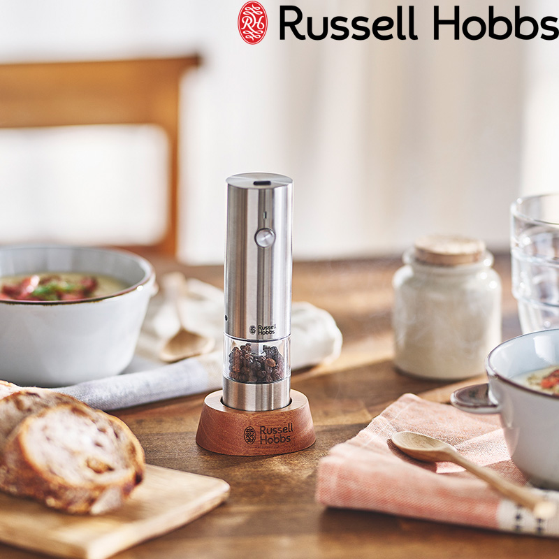 Russell Hobbs 充電式ミル ソルト＆ペッパー ミニ 7941JP 塩 岩塩 胡椒 コショウ 調味料 挽き キッチン家電 調理家電 料理｜yamayuu