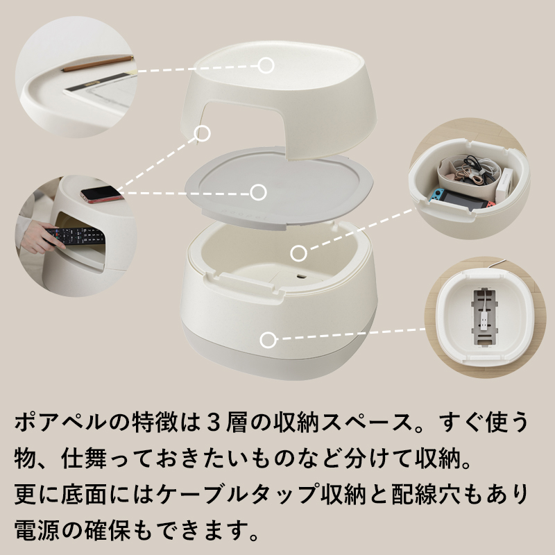 RISU（リス） 特典付 poapel ポアペル 動かせるくつろぎ収納ロー