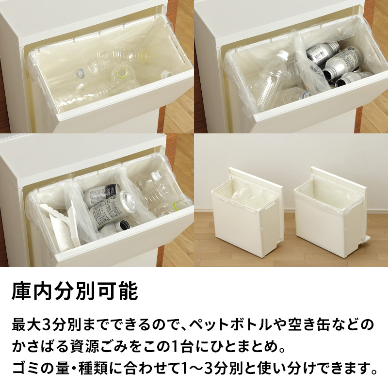 RISU（リス） 特典付 ソロウ 通路で使えるペダル分別ストッカー 2段