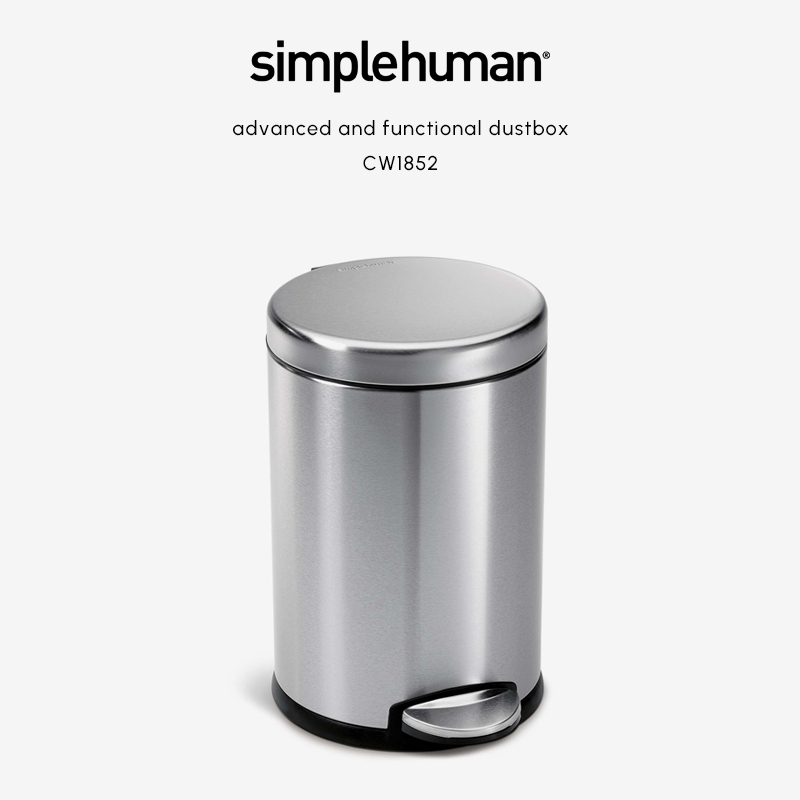【美品・送料込】シンプルヒューマン　ごみ箱　ステンレススチール　艶消し simplehuman 【正規品】【正規販売店】 シンプルヒューマン