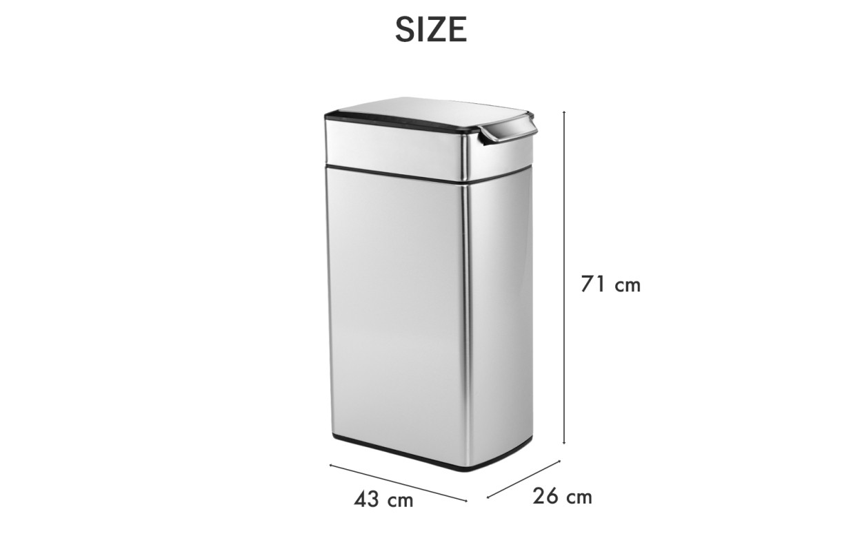 simplehuman スリム タッチ バーカン 40L simplehuman】スリムタッチバーカン 40L シルバー| その他お