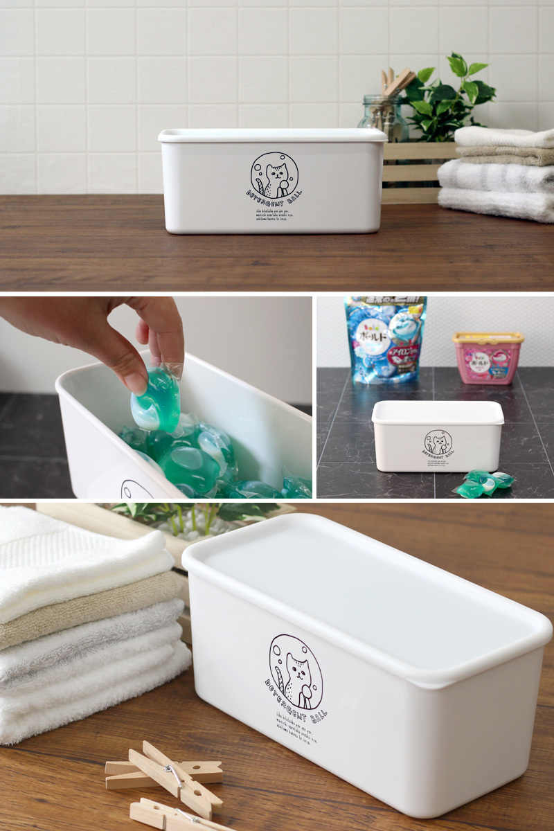特典付 洗濯洗剤用詰替え容器 ネコランドリー デタージェントBOX L