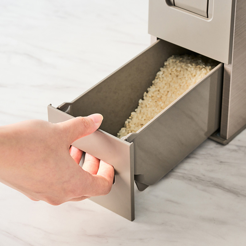 特典付 エムケー精工 スリム米びつ シャンパンゴールド 6kg 米びつ 米