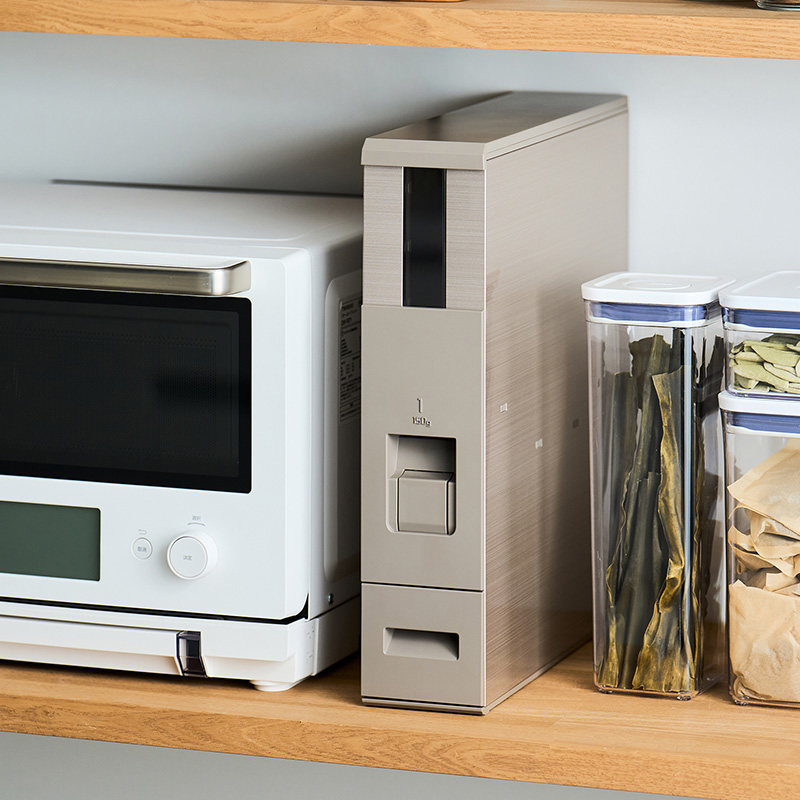 特典付 エムケー精工 スリム米びつ シャンパンゴールド 6kg 米びつ 米