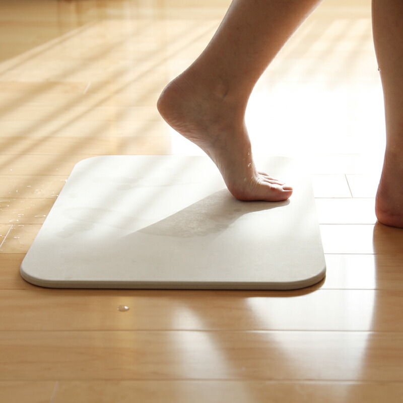 なのらぼ 特典付 珪藻土バスマット 足快バスマット コンパクト