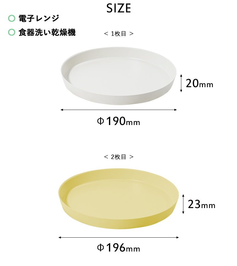 tak.（タック） 特典付 ネスト プレート お皿 平皿 20cm レンジ 食洗機