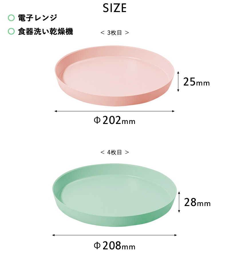 tak.（タック） 特典付 ネスト プレート お皿 平皿 20cm レンジ 食洗機