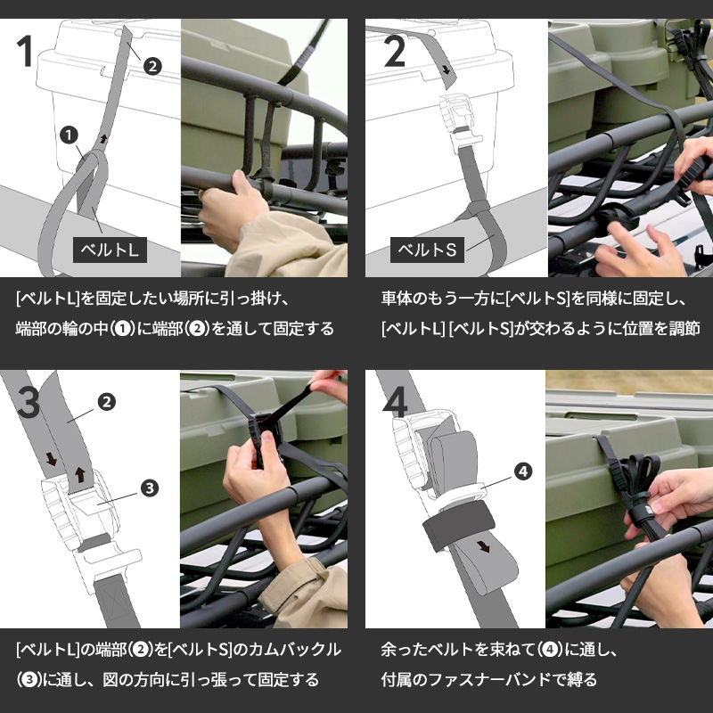 TRUNK CARGO 特典付 トランクカーゴ ルーフキャリアベルト 荷締め 
