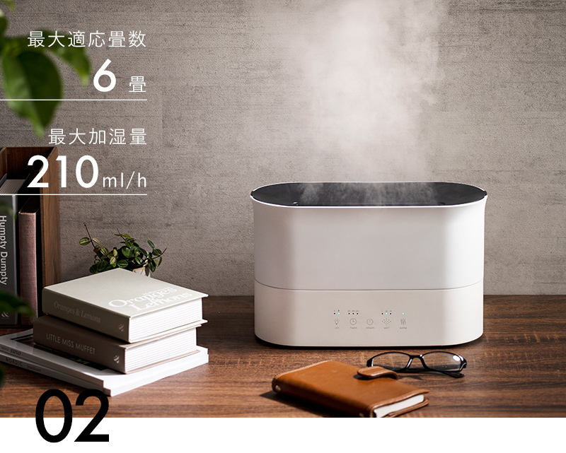THREEUP 特典付 スリーアップ LEDハイブリッド加湿器 ルミナ